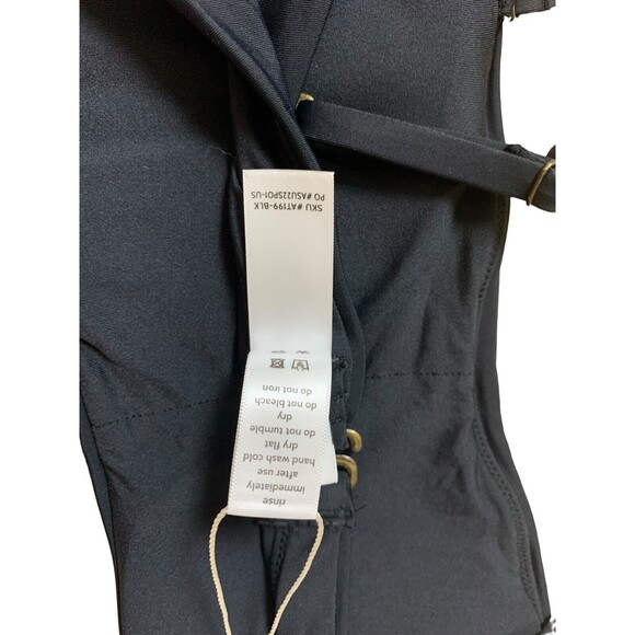 New! Andie Swim Size Med Women's Black The Bora Bora Bikini Top Removable Straps - Picture 13 of 13